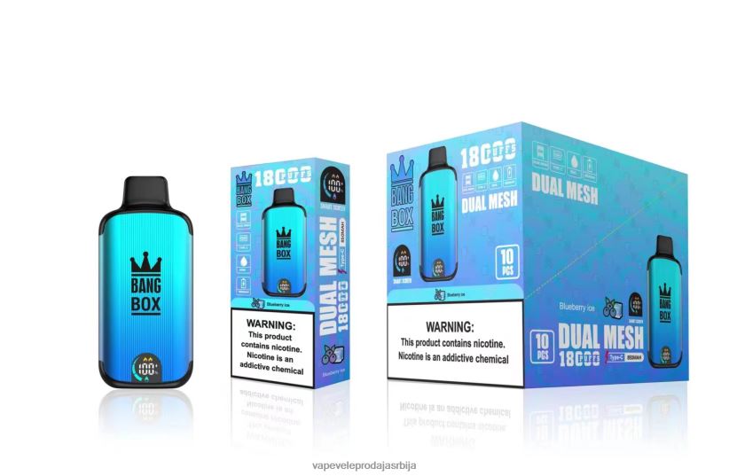 Bang Box 18000 пуффс 20HXT490 - Vape Bez Nikotina Cijena лед од боровнице