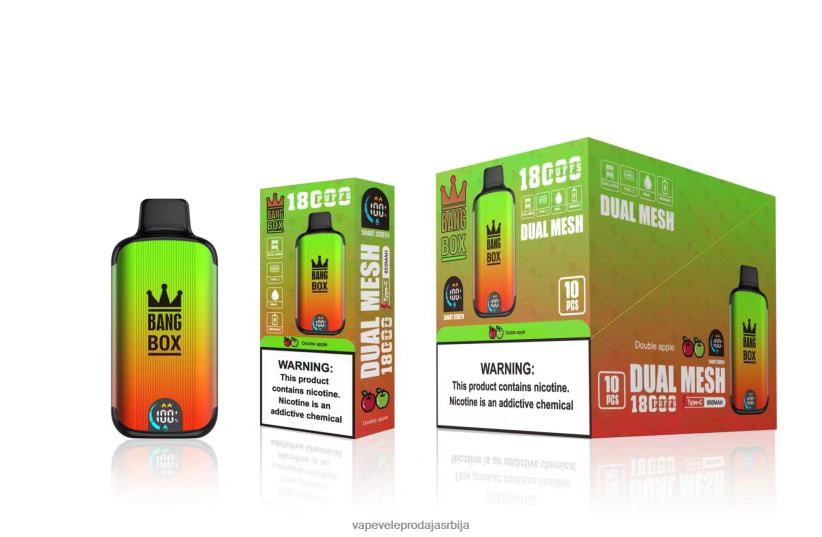 Bang Box 18000 пуффс 20HXT493 - Vape Shop Beograd дупла јабука