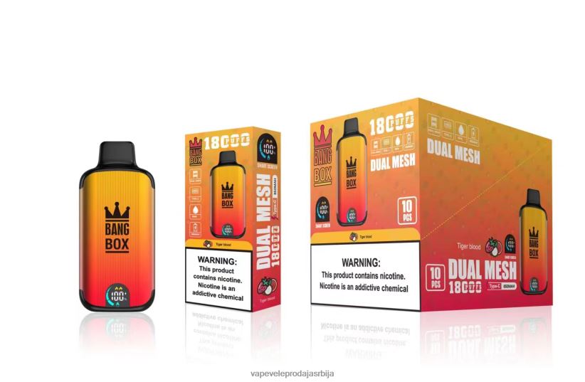 Bang Box 18000 пуффс 20HXT494 - Vape Shop Valjevo тигровој крви