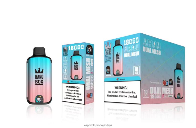 Bang Box 18000 пуффс 20HXT496 - Vape Cigareta Cena лед од лубенице