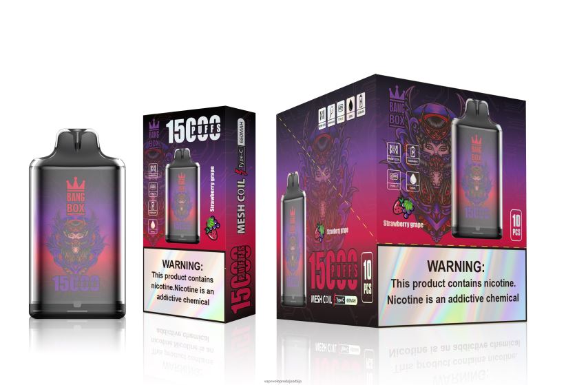 Bang Box с1-15000 пуффс 20HXT4111 - Vape Cigarete Cena грожђе од јагоде