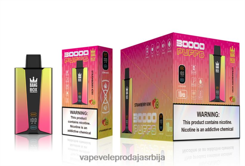 Bang Box Паметни екран са 30000 удисаја 20HXT474 - Vape Bez Nikotina Cijena киви од јагоде