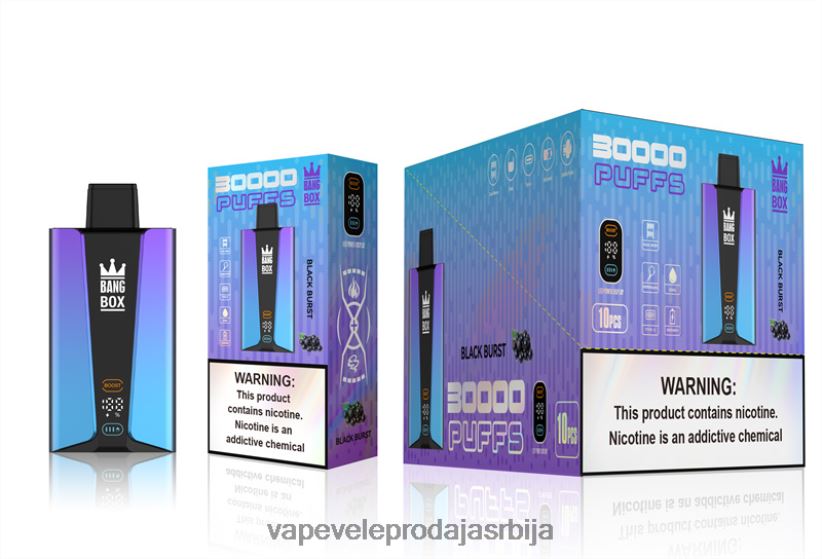 Bang Box Паметни екран са 30000 удисаја 20HXT477 - Vape Shop Beograd црни прасак