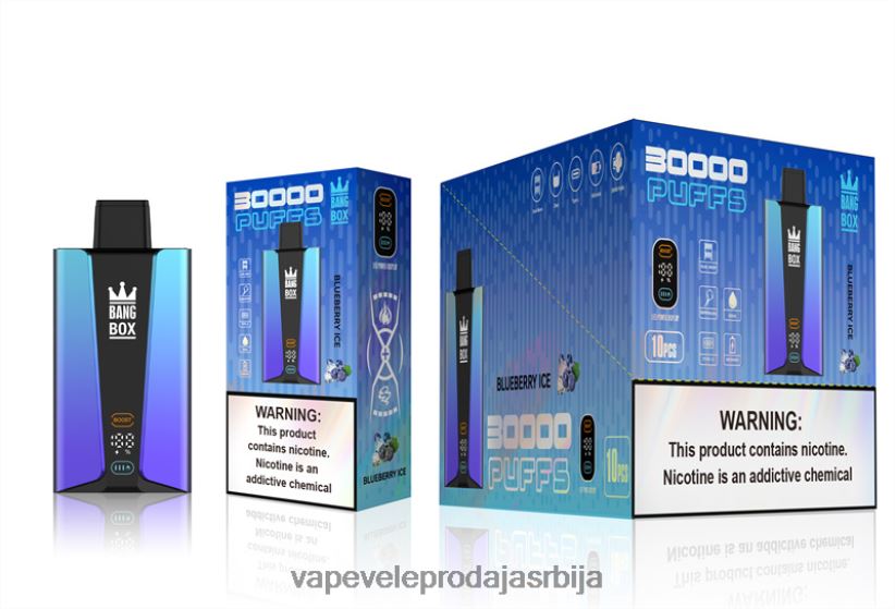 Bang Box Паметни екран са 30000 удисаја 20HXT479 - Vape Cigarete Cena лед од боровнице