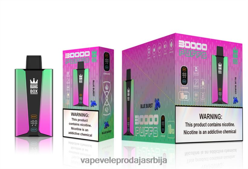 Bang Box Паметни екран са 30000 удисаја 20HXT482 - Vape Bez Nikotina Cijena плави прасак