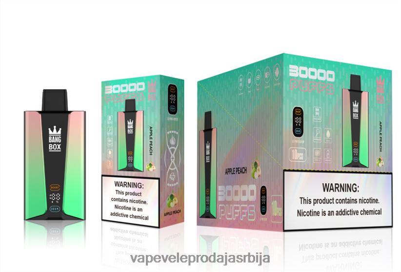 Bang Box Паметни екран са 30000 удисаја 20HXT483 - Vape Veleprodaja Srbija јабука бресква