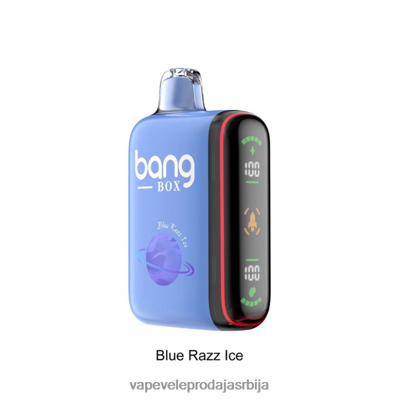 Bang Box 9000-18000 пуффс интелигентни дисплеј снаге 20HXT426 - Vape Srbija Cena плави разз лед