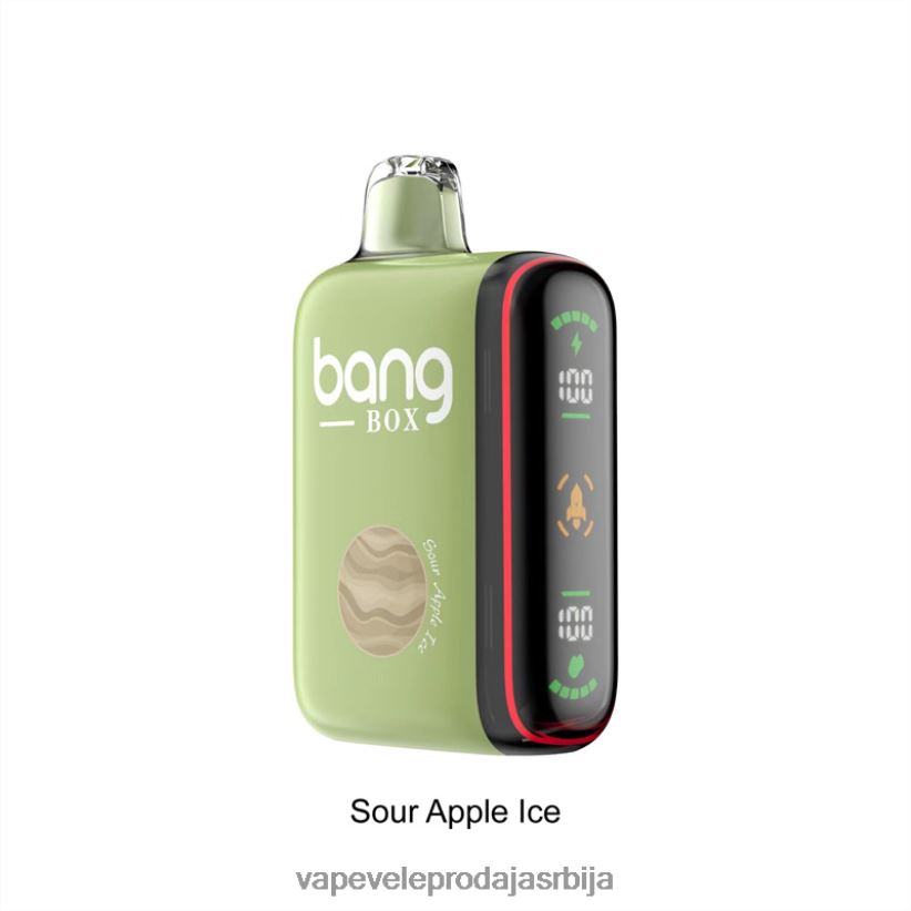 Bang Box 9000-18000 пуффс интелигентни дисплеј снаге 20HXT428 - Vape Shop Valjevo лед од киселе јабуке