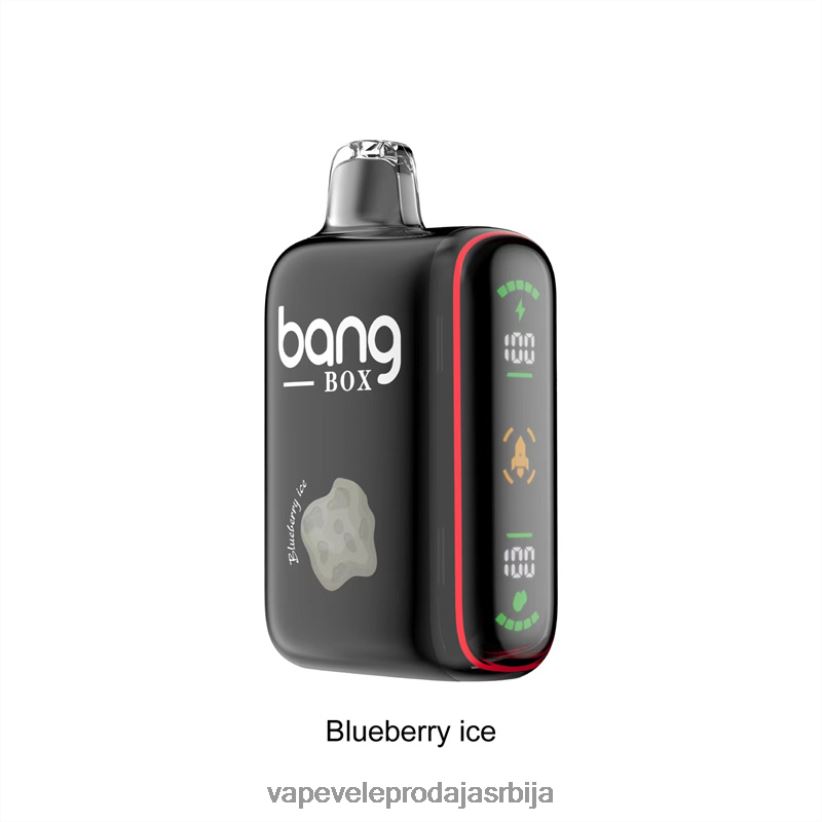 Bang Box 9000-18000 пуффс интелигентни дисплеј снаге 20HXT432 - Vape Bez Nikotina Cijena лед од боровнице