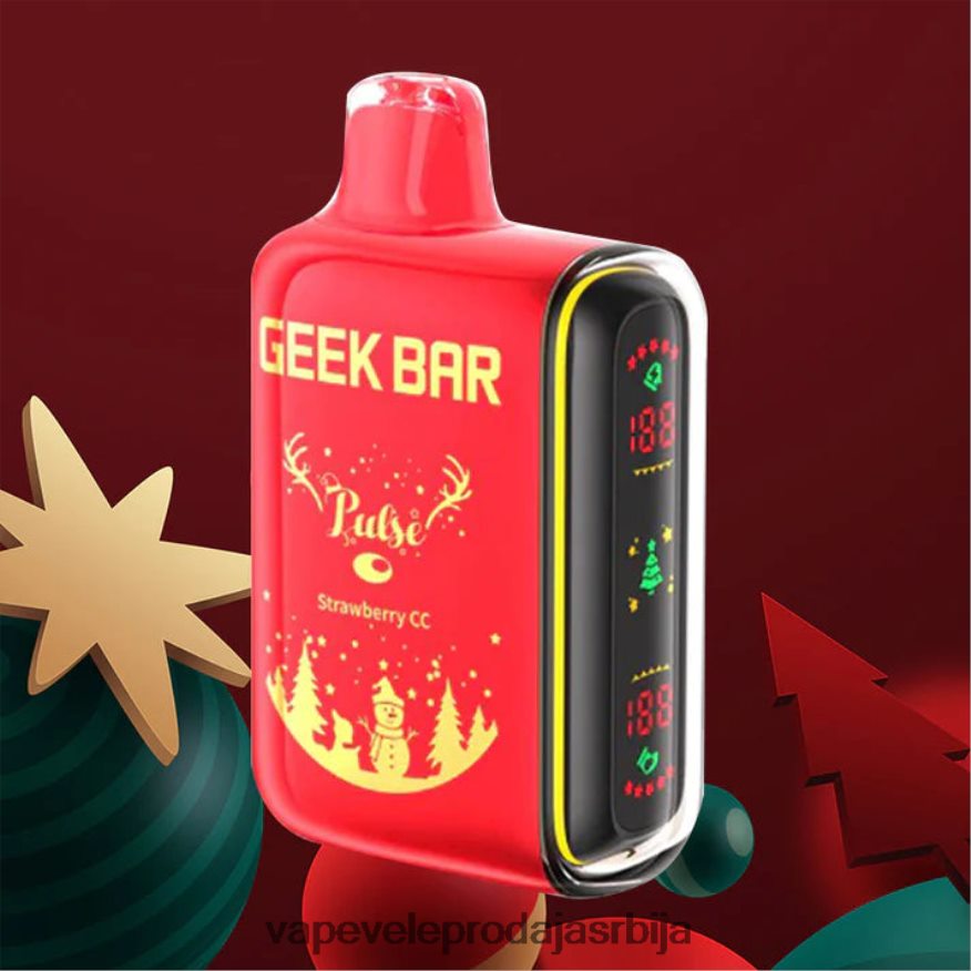 јагода цц 0JP8TF86 - Vape Ukusi GEEK BAR Pulse празнично издање 7500 пуффс/15000 пуффс